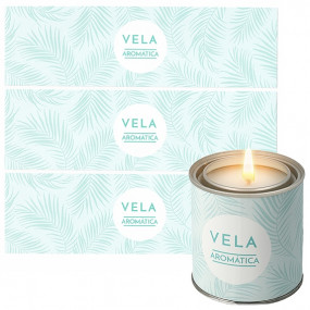 Stickers palmeras para velas en latas