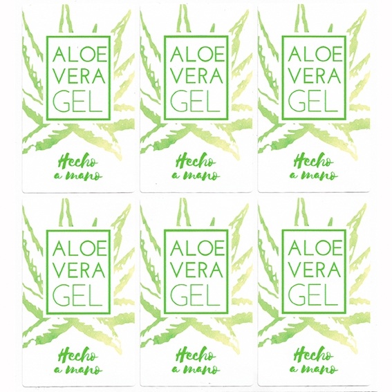 Aloe vera gel stickers