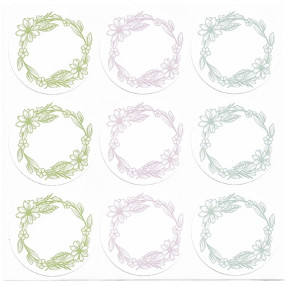 Round herbal writing stickers Round herbal writing stickers