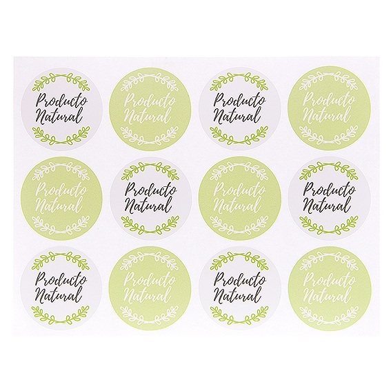 Natural product stickers