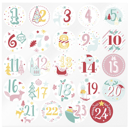 Advent calendar stickers