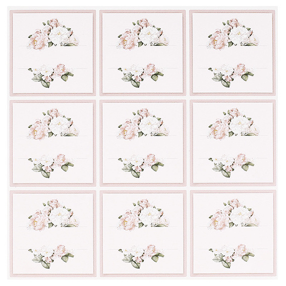 Floral stickers to write on top