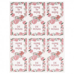 Stickers bag bath salts of roses
