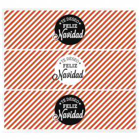 Red stickers merry christmas