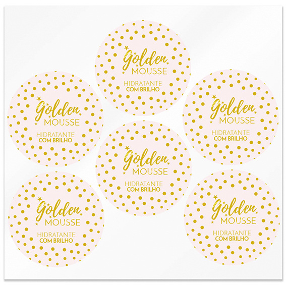 Golden mousse stickers