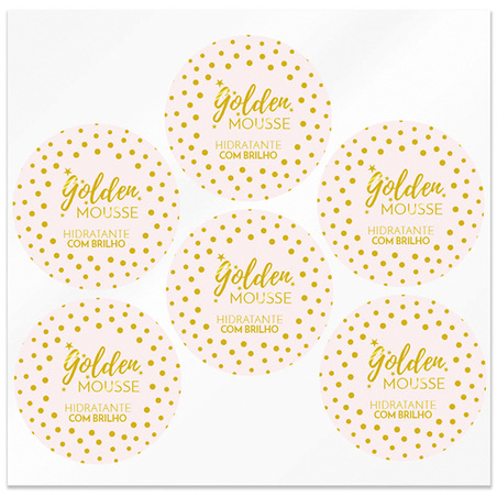 Golden mousse stickers