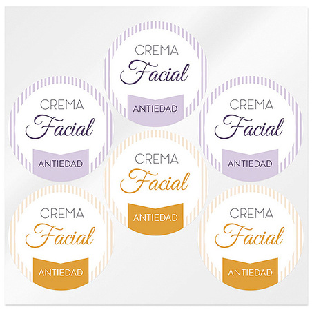 Pegatinas crema facial antiedad