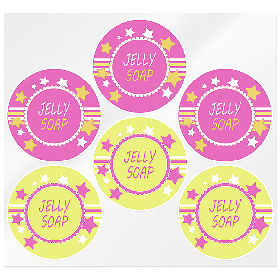Jelly soap stickers