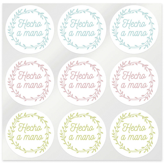 Handmade colored stickers