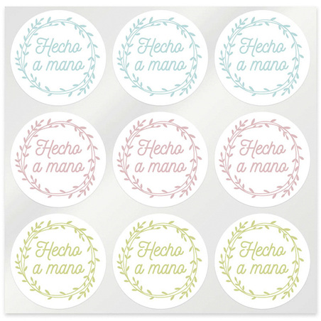 Handmade colored stickers