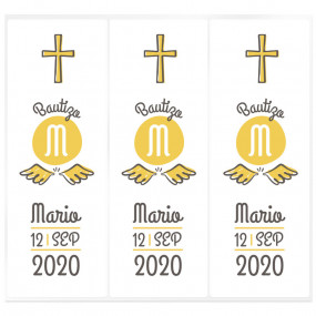Personalized candle christening stickers Personalized candle christening stickers