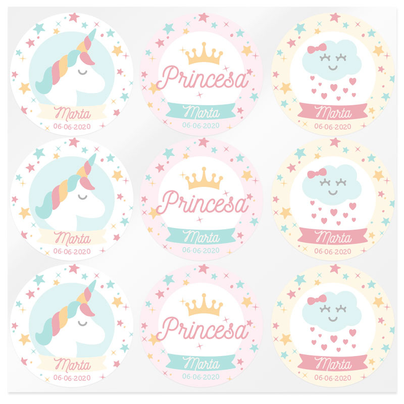 Custom Unicorn and Princess Stickers