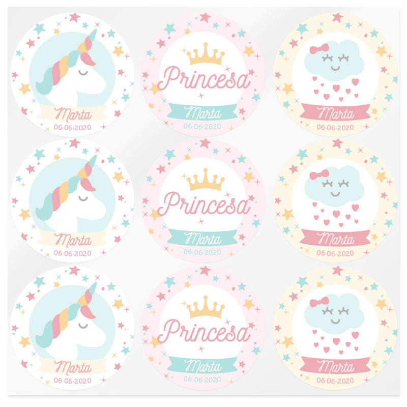 Custom Unicorn and Princess Stickers