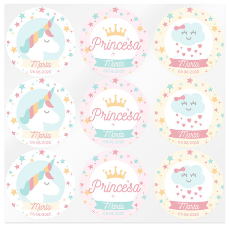 Custom Unicorn and Princess Stickers