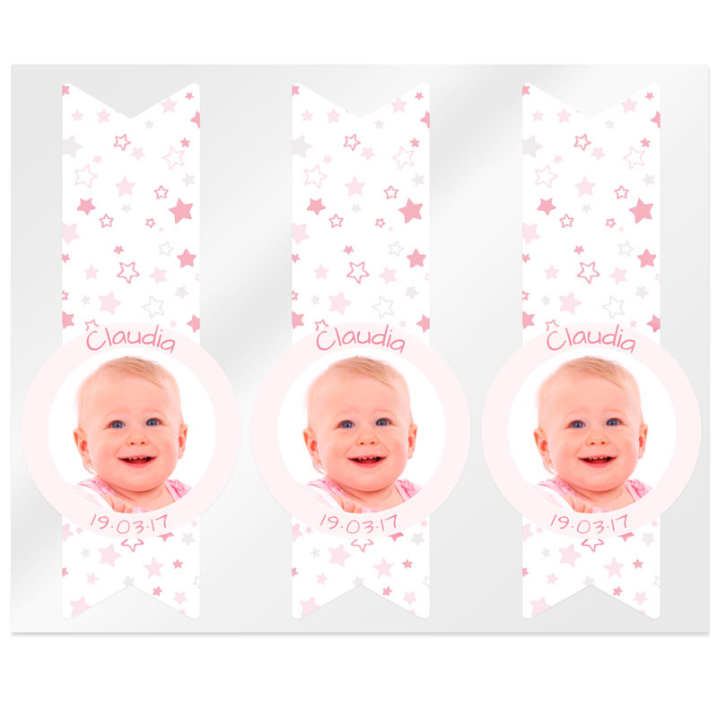 Pink star stickers