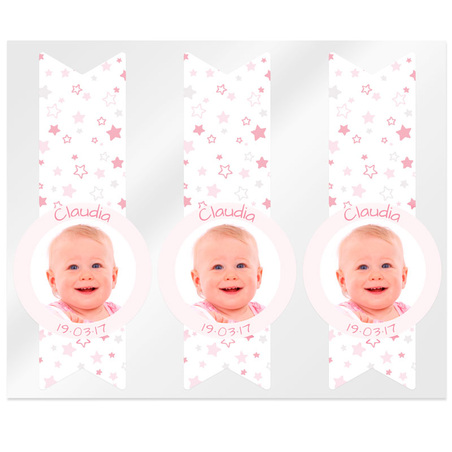 Pink star stickers