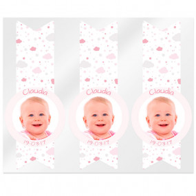 Stickers clouds reminders christening with photo Stickers clouds reminders christening with photo