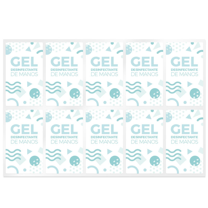 Small disinfectant gel stickers