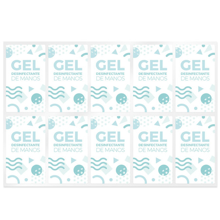 Small disinfectant gel stickers