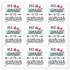 Stickers para velas me derrito si te acercas Stickers para velas me derrito si te acercas
