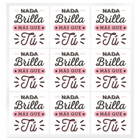 Stickers para velas nada brilla mas que tu Stickers para velas nada brilla mas que tu