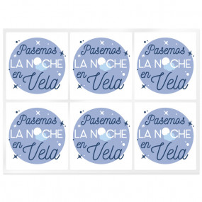 Stickers for candles let's spend the night awake