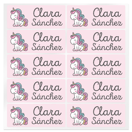 Pegatinas personalizadas unicornio