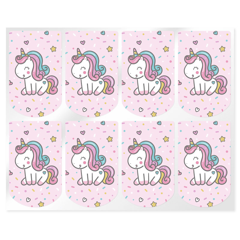 Unicorn stickers hanging containers