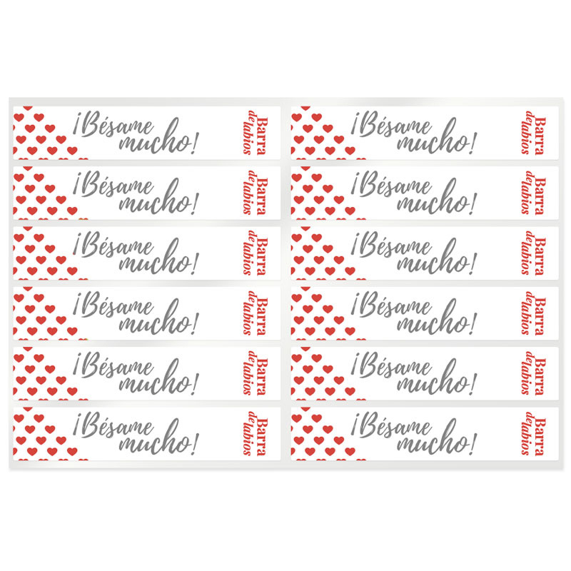 Red stickers kiss me a lot