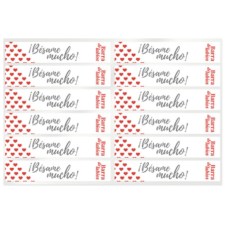 Red stickers kiss me a lot