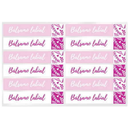 Fuchsia stickers lip balm