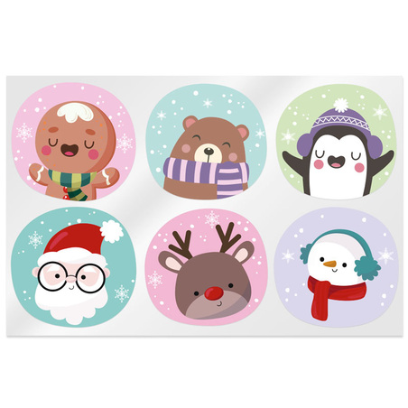 Stickers mix Christmas characters