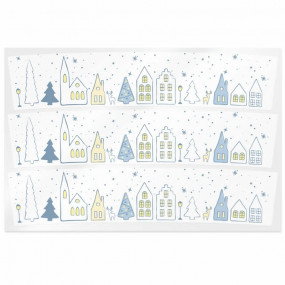 Stickers de Navidad pueblo nevado transparentes Stickers de Navidad pueblo nevado transparentes