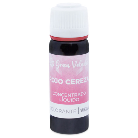 Colorante rojo cereza concentrado liquido para velas