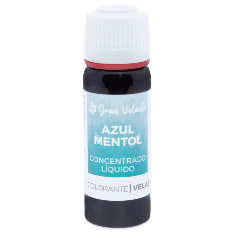 Blue menthol dye liquid concentrate for candles