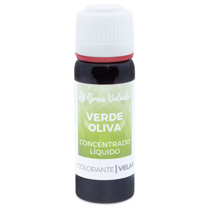 Colorante verde oliva concentrado liquido para velas