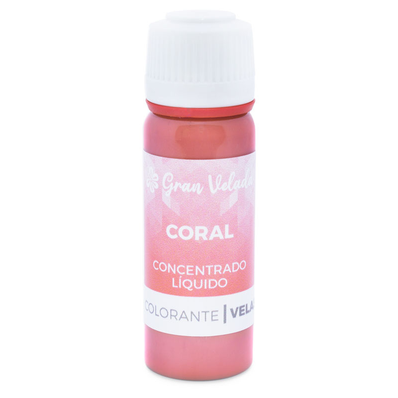 Colorante coral concentrado liquido para velas