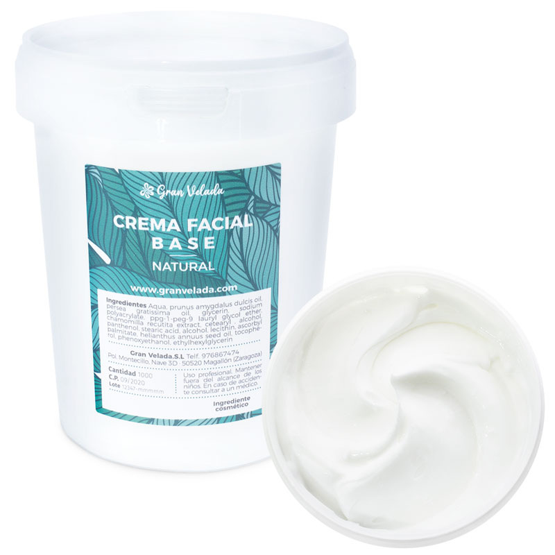 Crema facial base natural