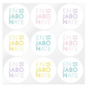 Stickers de colores enjabonate Stickers de colores enjabonate
