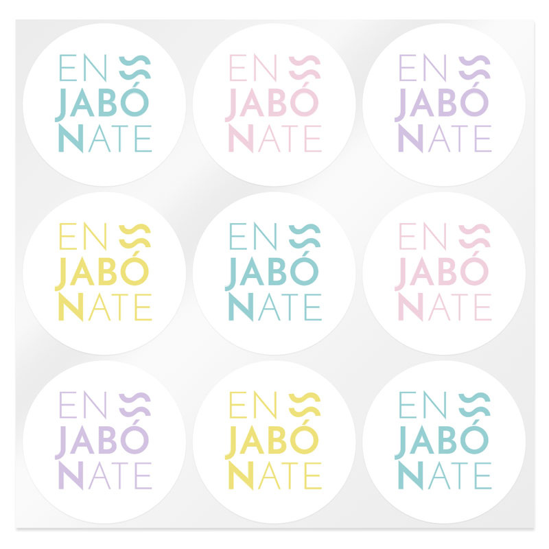 Soap colored stickers