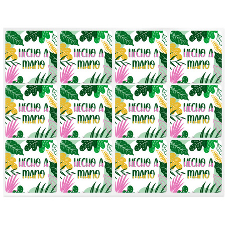 Tropical handmade stickers for packaging