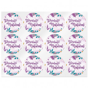 Purple stickers natural product