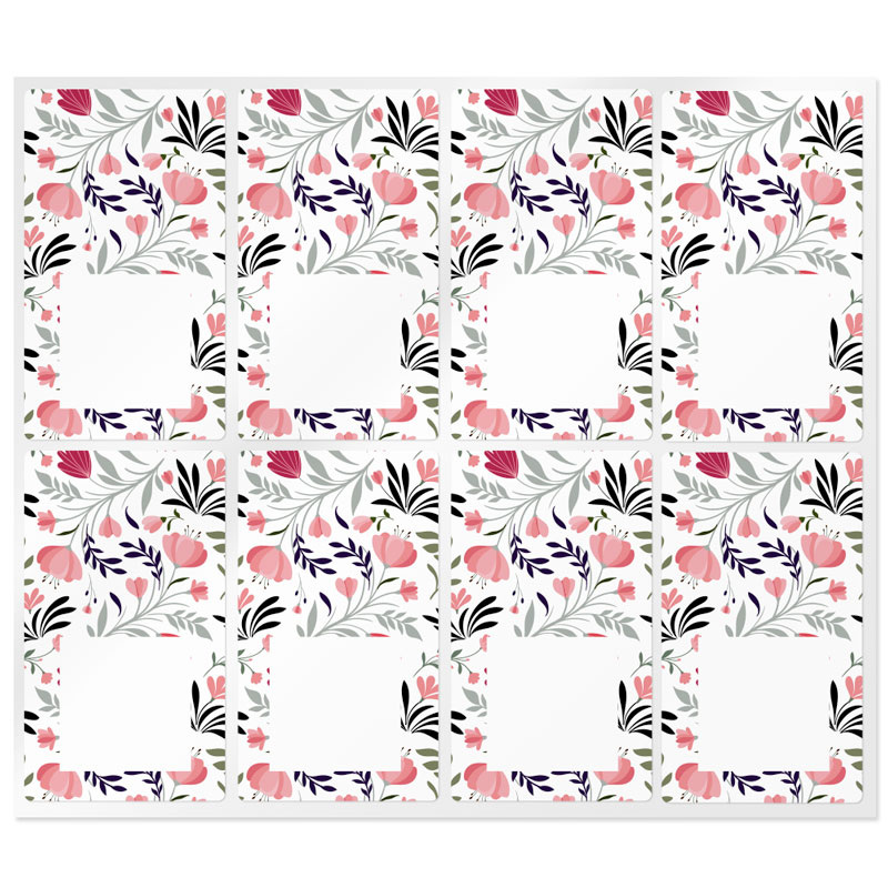 Spring rectangular stickers