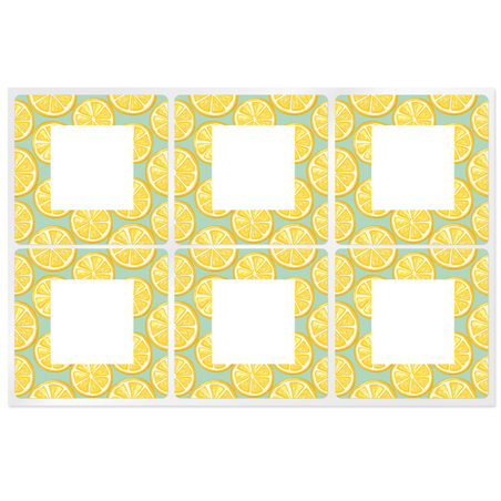 Square stickers with oranges