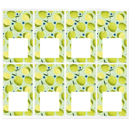 Rectangular citrus stickers