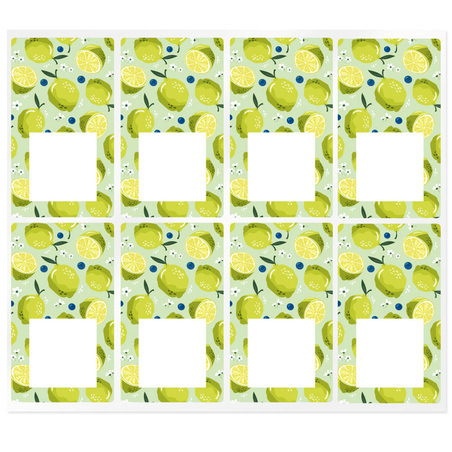 Pegatinas rectangulares citrus