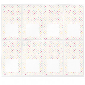 Rectangular party stickers