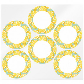 Stickers redondas con naranjas Stickers redondas con naranjas