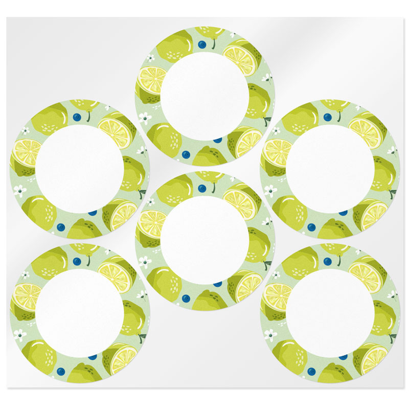 Round citrus stickers