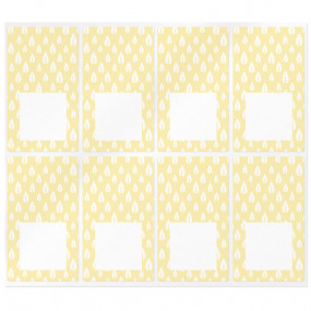 Stickers rectangulares naranjas con hojas Stickers rectangulares naranjas con hojas